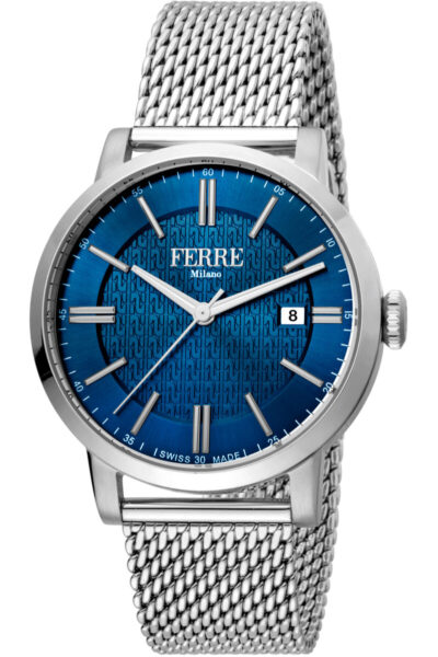 Ferrè Milano Gent watch - GENT 3H SS BLU