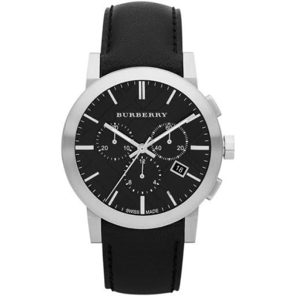 Burberry  Mens BU9356 Black Leather