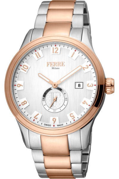 Ferrè Milano Gent watch - GNT 3H SS SILV